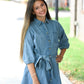 Denim Belted Dress - She Chester