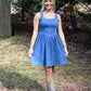 Denim Bow Back Dress - She Chester