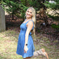 Denim Bow Back Dress - She Chester