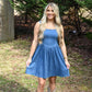Denim Bow Back Dress - She Chester