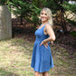 Denim Bow Back Dress - She Chester