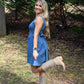 Denim Bow Back Dress - She Chester