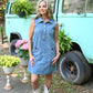 Denim Snaffle Bit Dress - She Chester