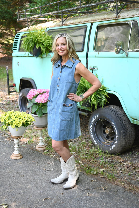 Denim Snaffle Bit Dress - She Chester