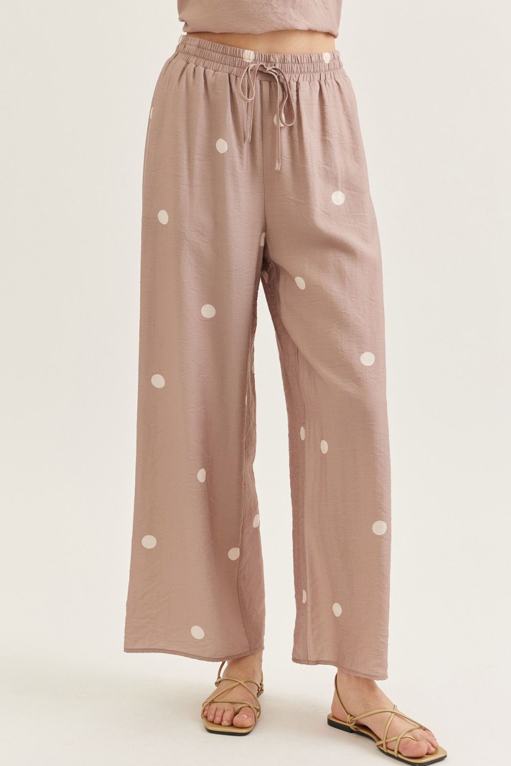 Destinee Mocha Polka Dot Pant - She Chester