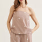 Destinee Mocha Polka Dot Top - She Chester