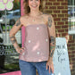 Destinee Mocha Polka Dot Top - She Chester