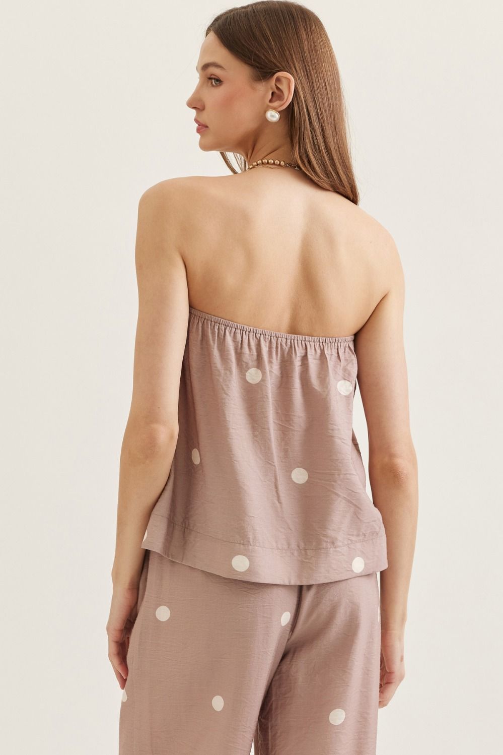 Destinee Mocha Polka Dot Top - She Chester