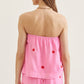 Destinee Pink Polka Dot Top - She Chester