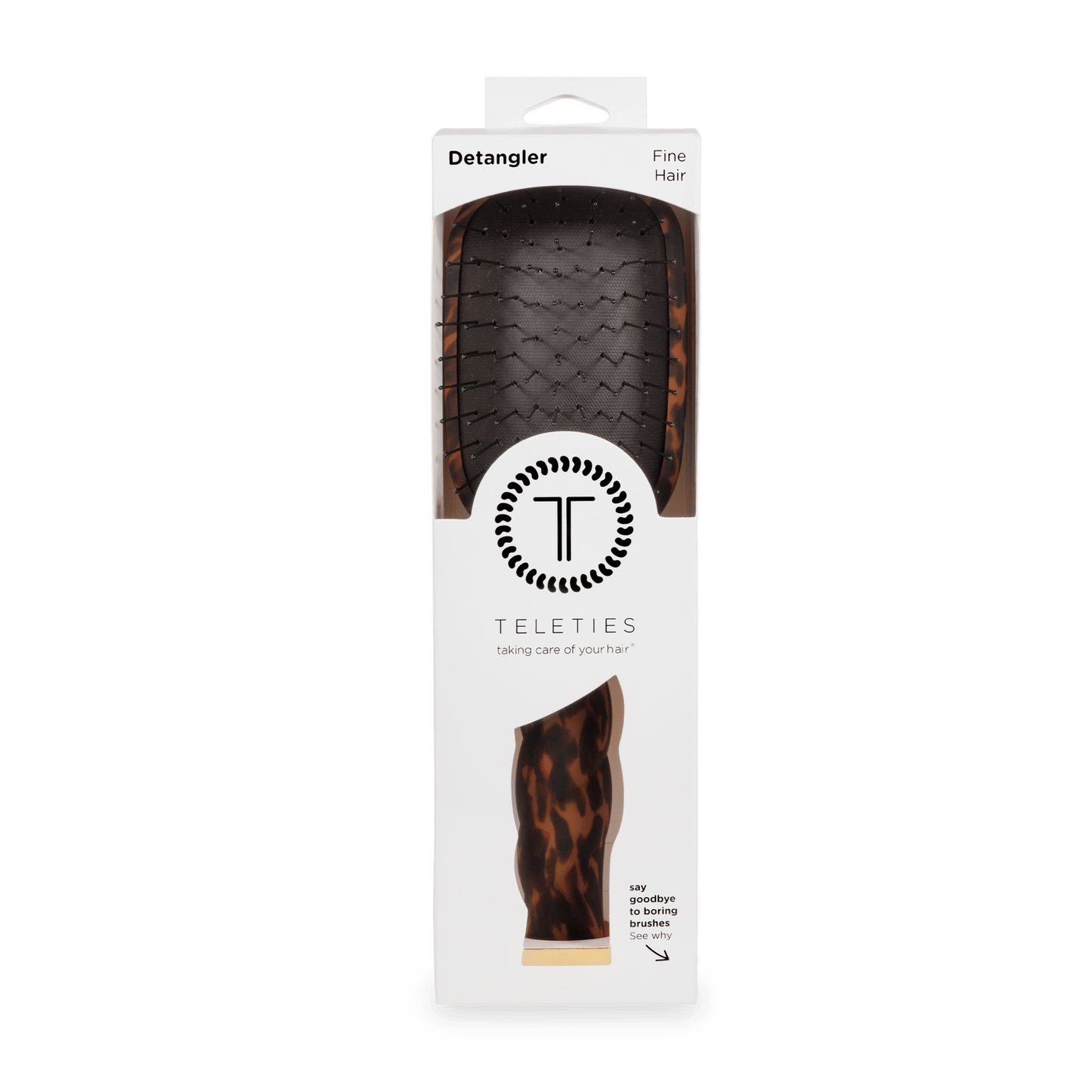 Detangler Hair Brush for Fine Hair - Tortoise - She Chester