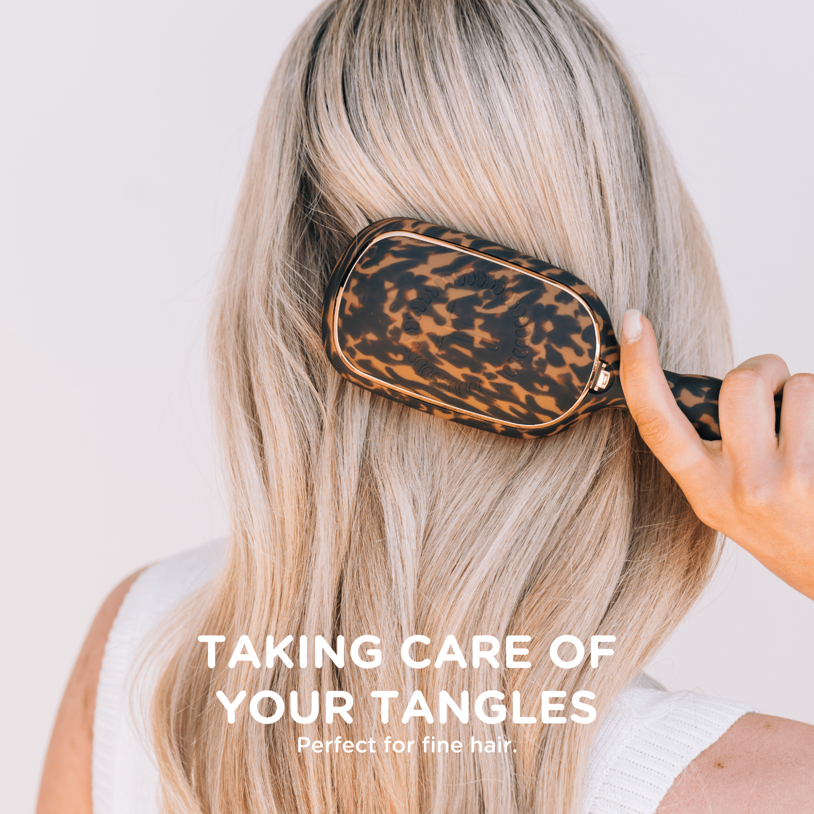 Detangler Hair Brush for Fine Hair - Tortoise - She Chester