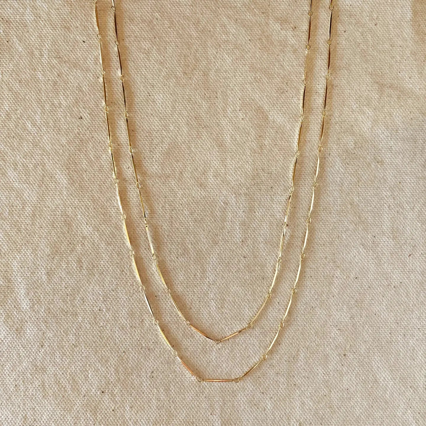 Diamond Cut 1mm 18K GF Chain - She Chester