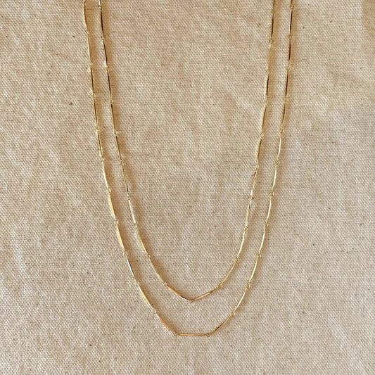 Diamond Cut 1mm 18K GF Chain - She Chester