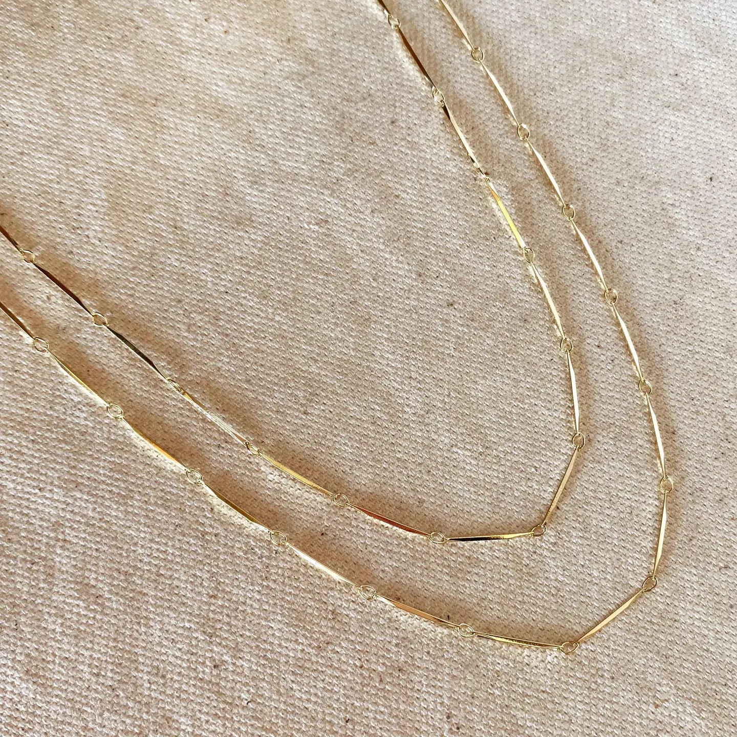 Diamond Cut 1mm 18K GF Chain - She Chester