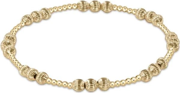 Dignity Joy Pattern 4mm Bead Bracelet - Gold - She Chester