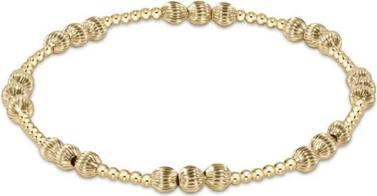 Dignity Joy Pattern 4mm Bead Bracelet - Gold - She Chester