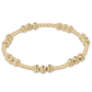 Dignity Joy Pattern 5mm Bead Bracelet - Gold - She Chester