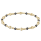 Dignity Sincerity Pattern 4mm Bead Bracelet - Hematite - She Chester