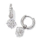 DIRA CRYSTAL HUGGIE EARRINGSSILVER WHITE CRYSTAL - She Chester