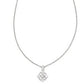 DIRA CRYSTAL SHORT PENDANT NECKLACESILVER WHITE CRYSTAL - She Chester