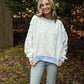 Ditsy Blue Flower Stripe Pullover - She Chester