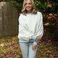 Ditsy Blue Flower Stripe Pullover - She Chester