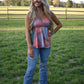 Dixie Pink Patchwork Tank - She Chester