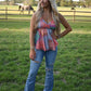 Dixie Pink Patchwork Tank - She Chester