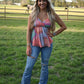 Dixie Pink Patchwork Tank - She Chester