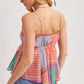 Dixie Pink Patchwork Tank - She Chester