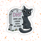 DNF Graveyard Cat Sticker – Bookish Halloween, Glossy Vinyl: 2.5" - She Chester