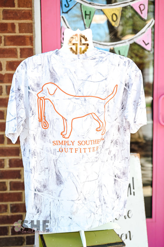 Dog Logo White Camo Tee - She Chester