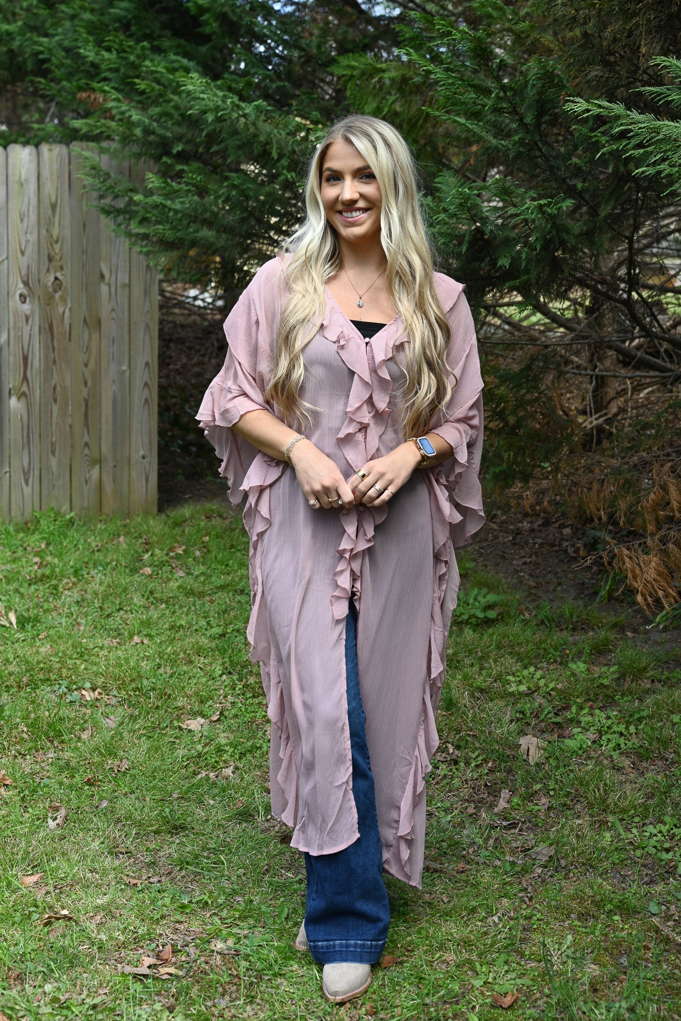 Dolly Rose Ruffle Kimono - She Chester