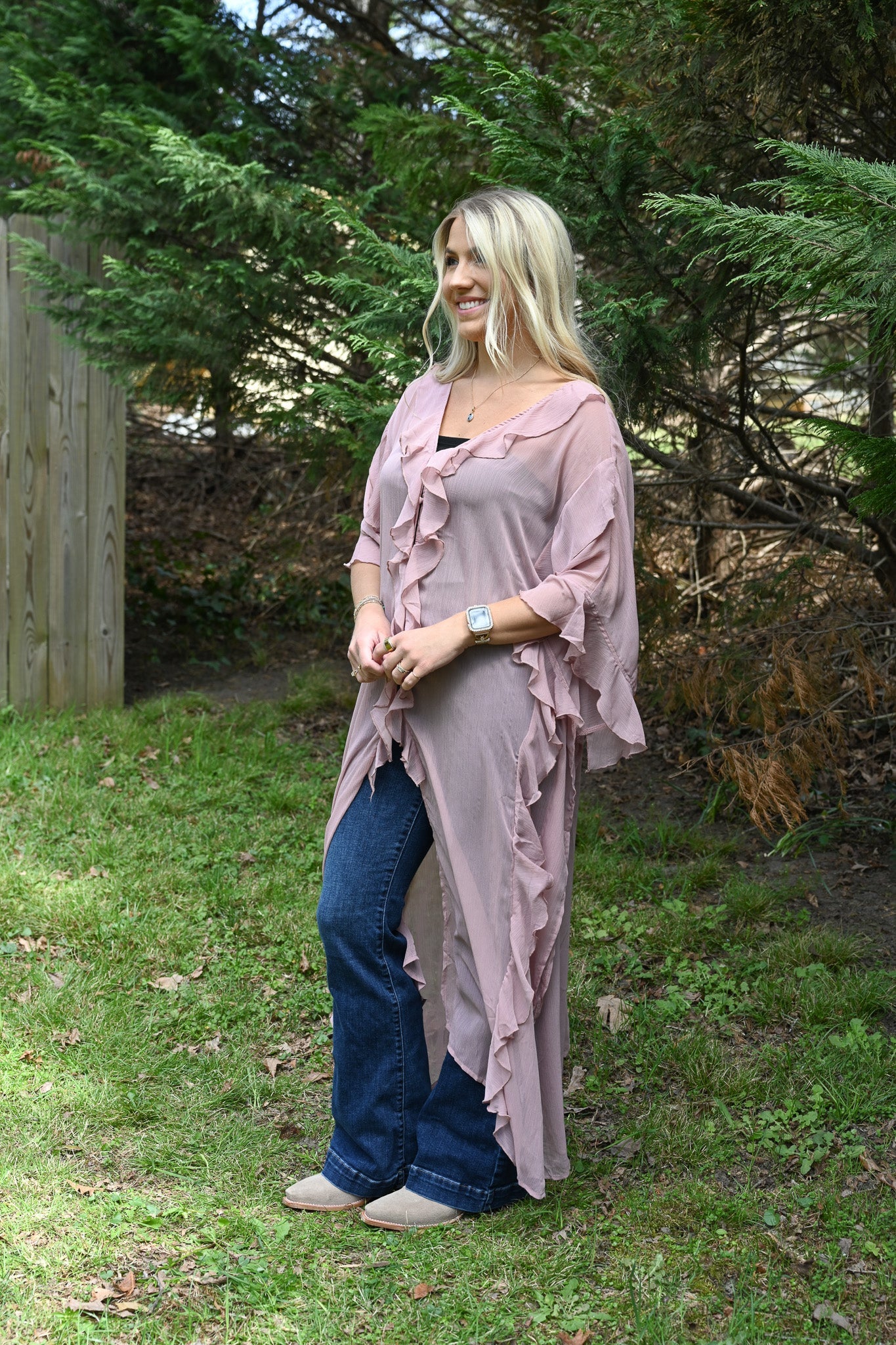 Dolly Rose Ruffle Kimono - She Chester