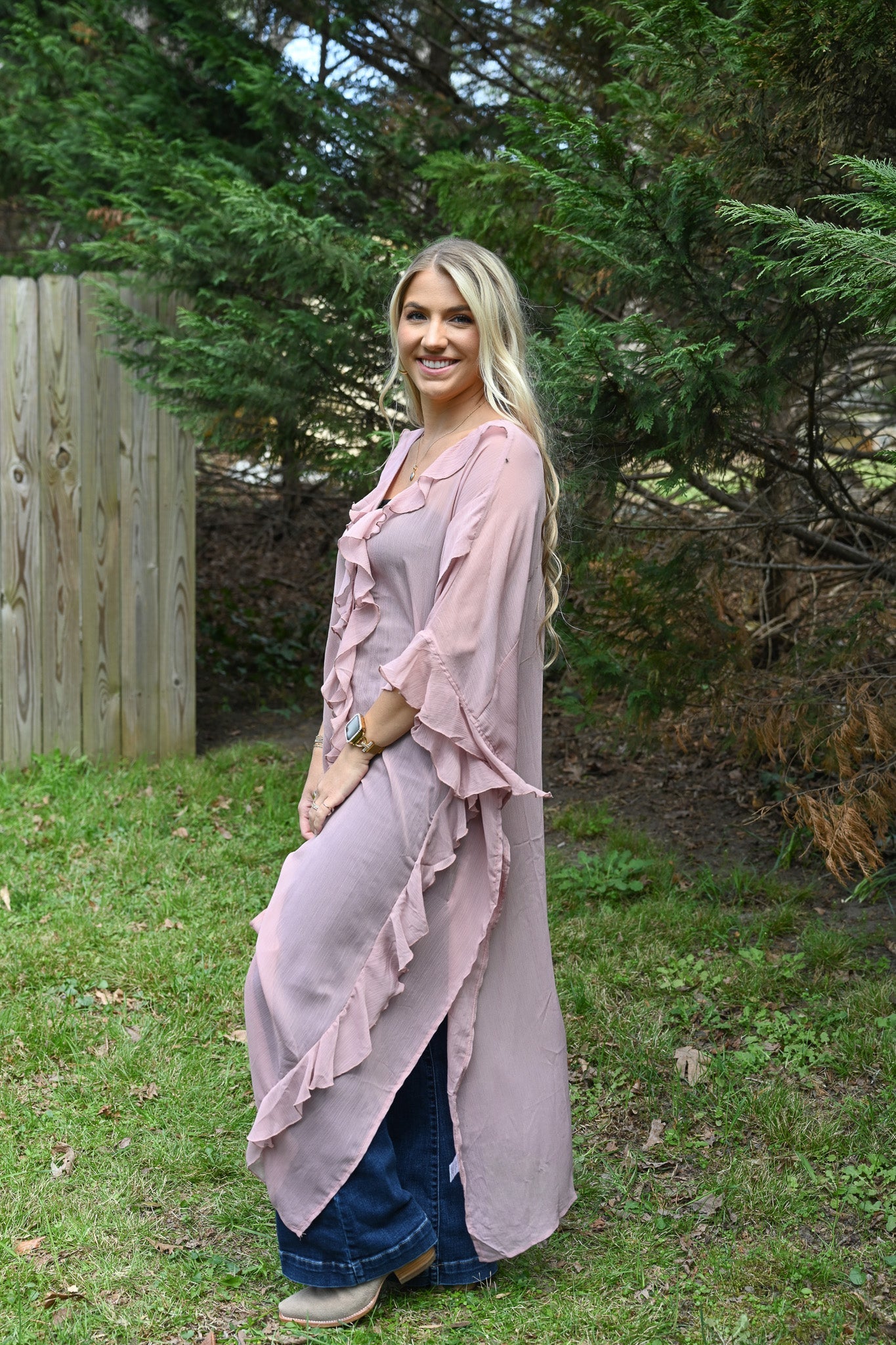 Dolly Rose Ruffle Kimono - She Chester