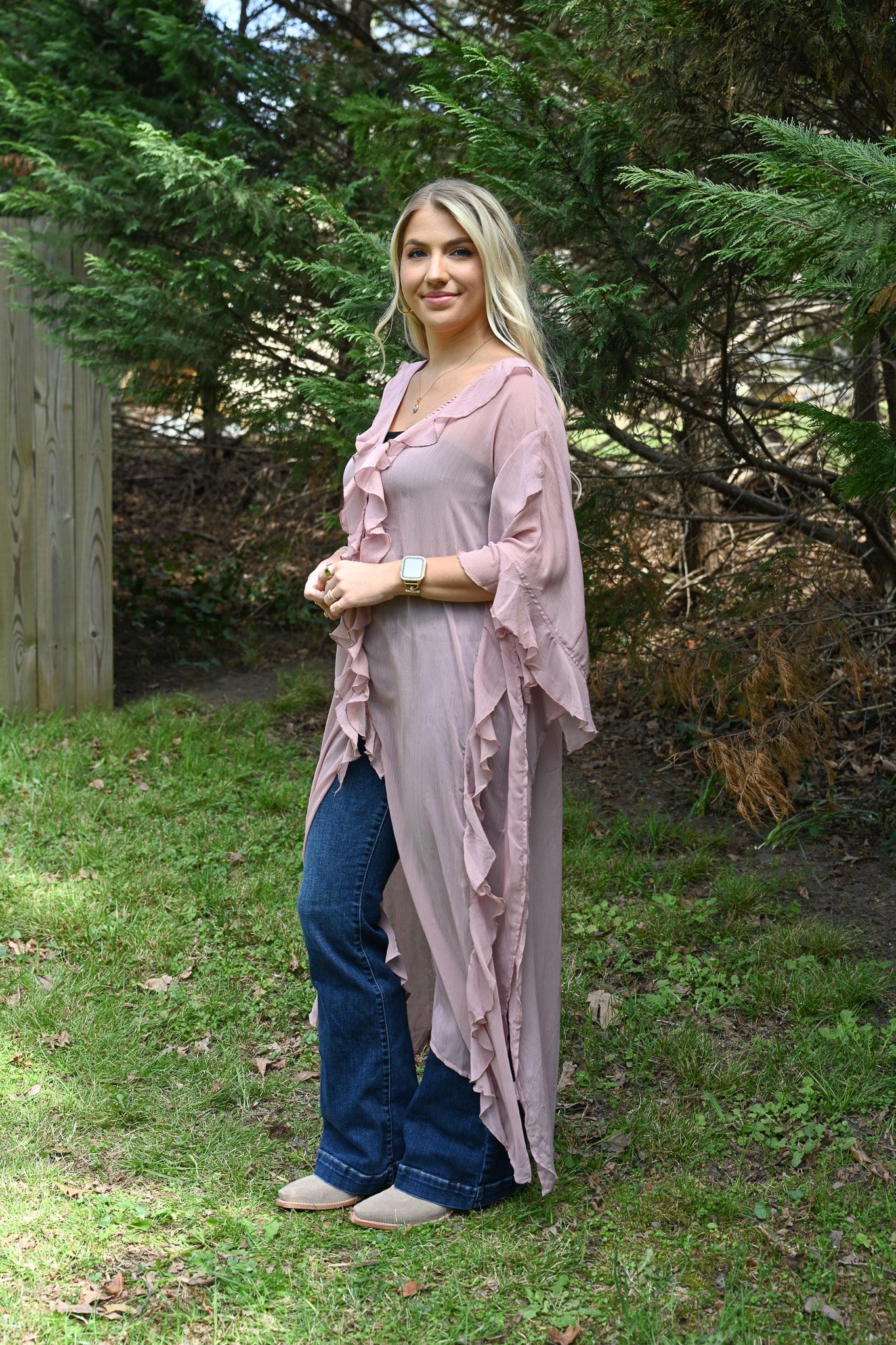 Dolly Rose Ruffle Kimono - She Chester