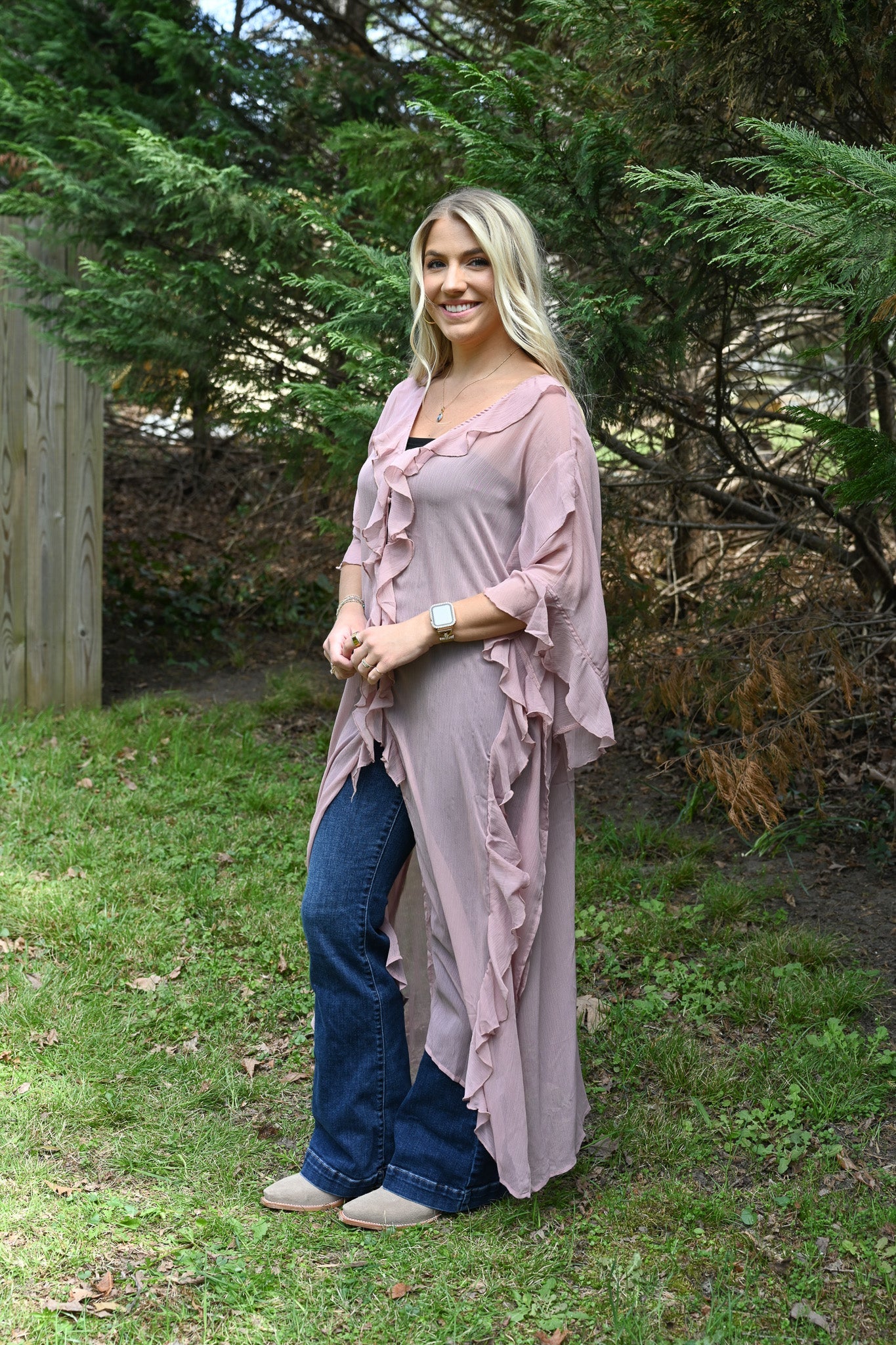 Dolly Rose Ruffle Kimono - She Chester