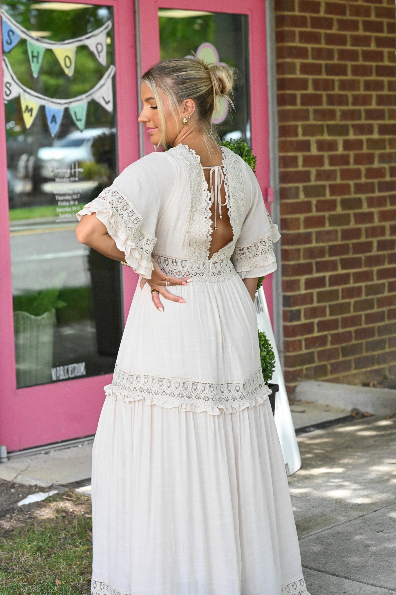 Dreams Ivory Lace Maxi Dress - She Chester