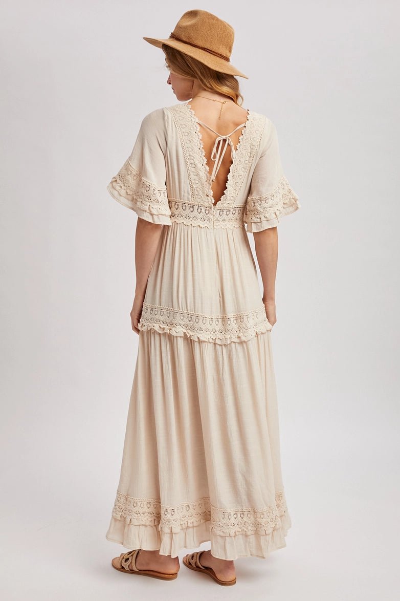 Dreams Ivory Lace Maxi Dress - She Chester