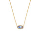 Elisa Necklace Gold Red White Blue Illusion