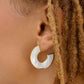 Dua Mother Of Pearl Medium Hoop Earring - She Chester