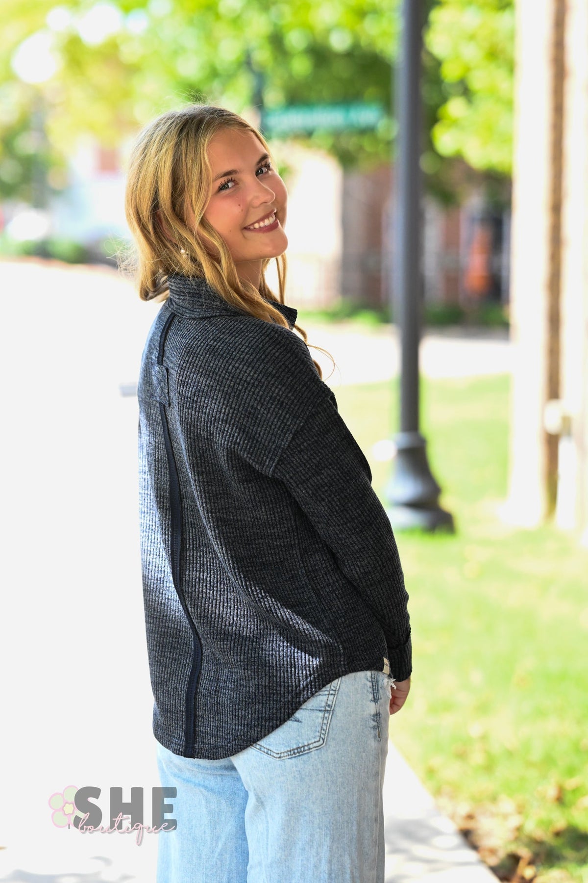 Dusk Ribbed Long Sleeve - She Chester