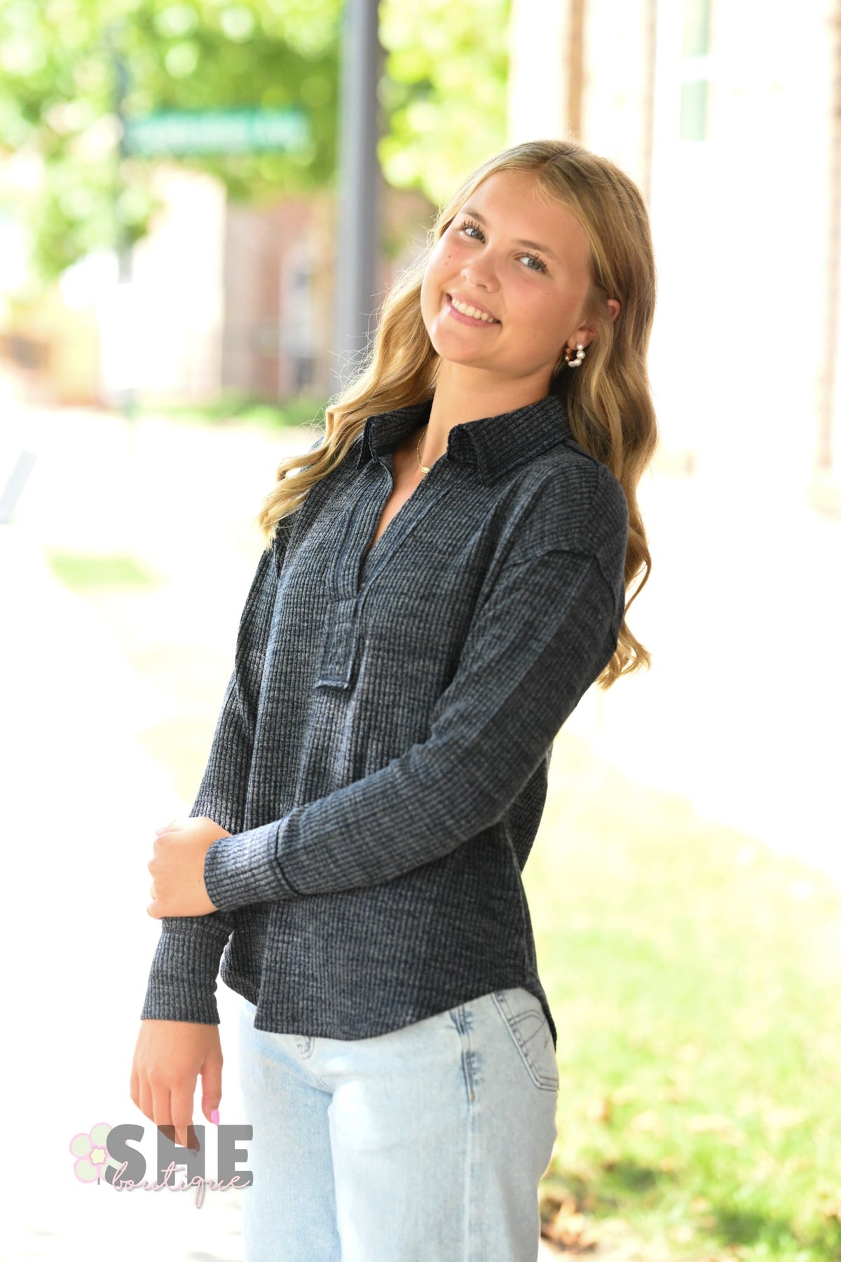 Dusk Ribbed Long Sleeve - She Chester