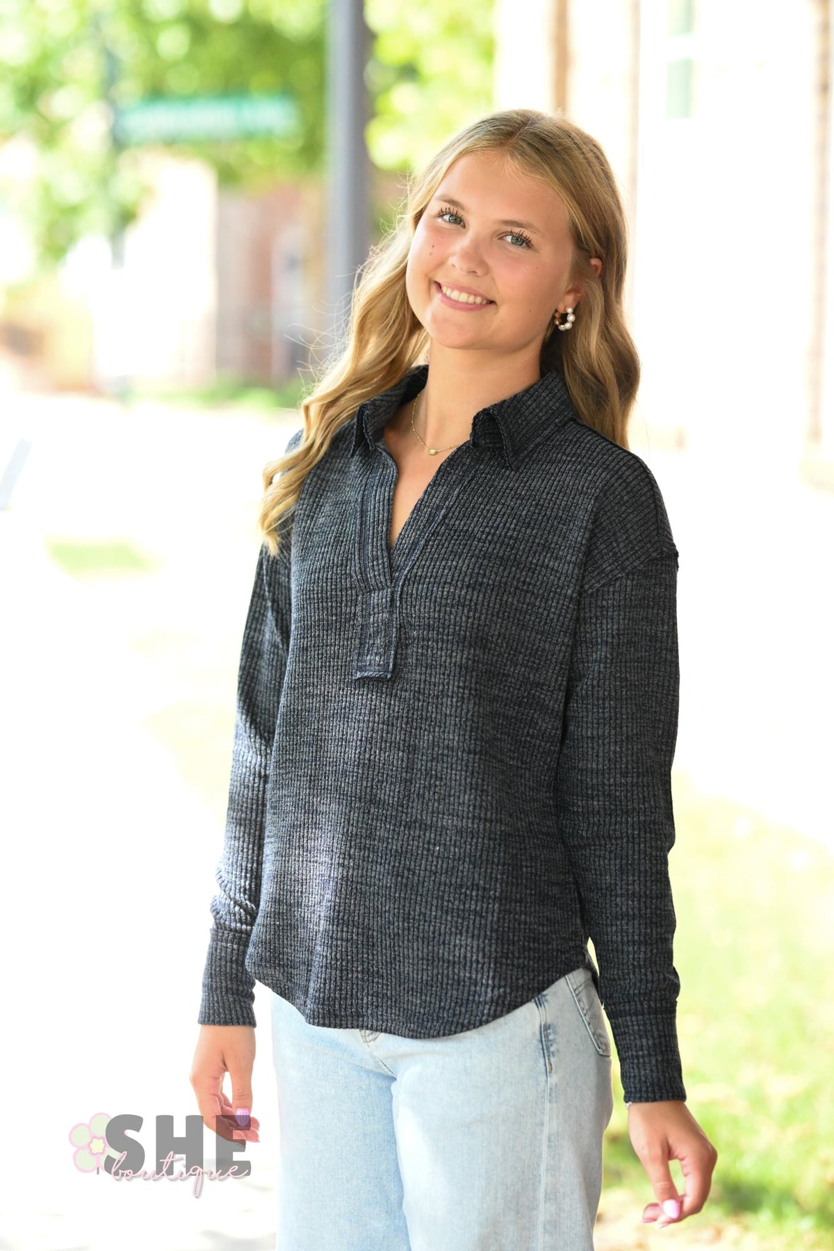 Dusk Ribbed Long Sleeve - She Chester