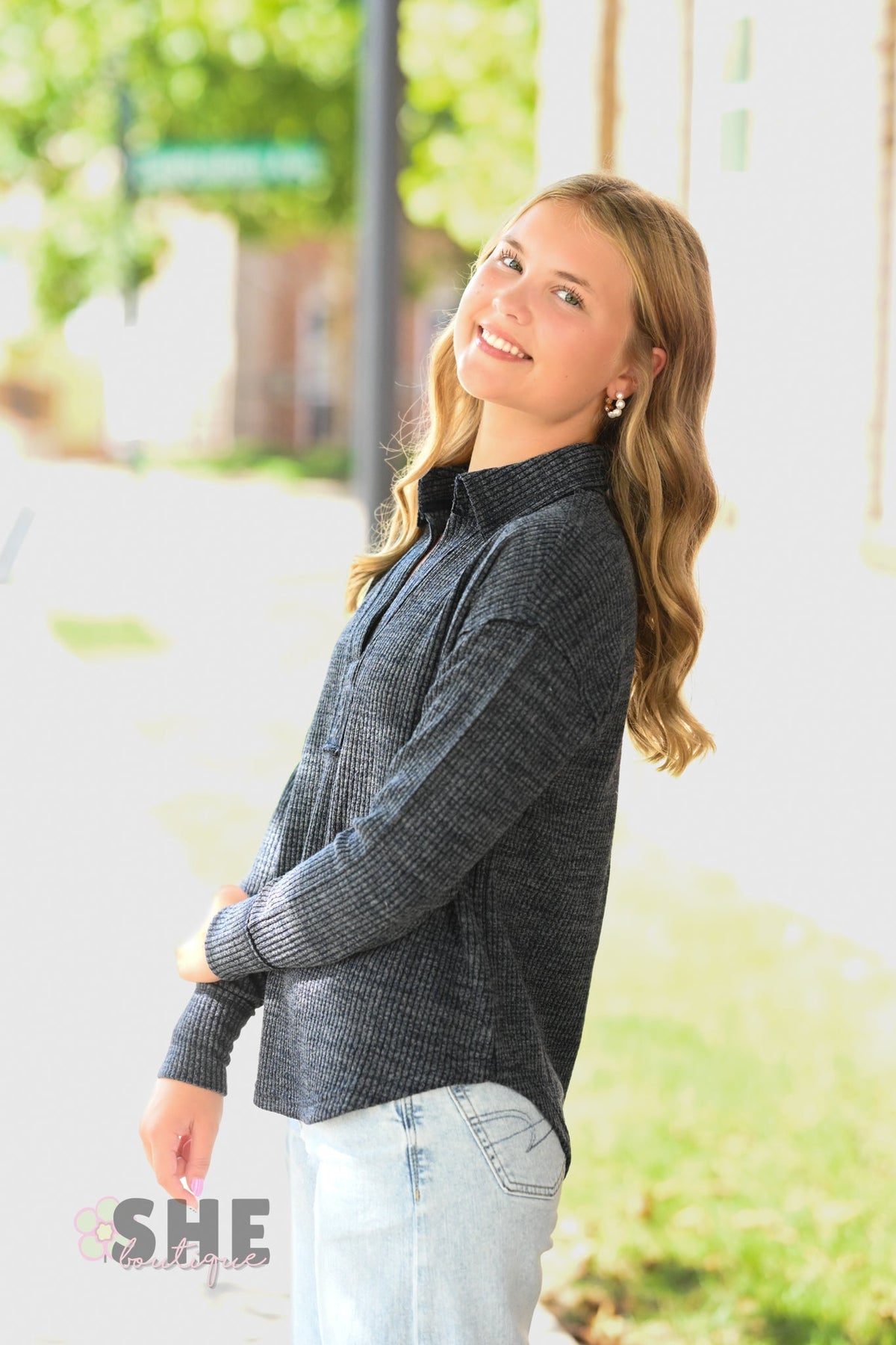 Dusk Ribbed Long Sleeve - She Chester