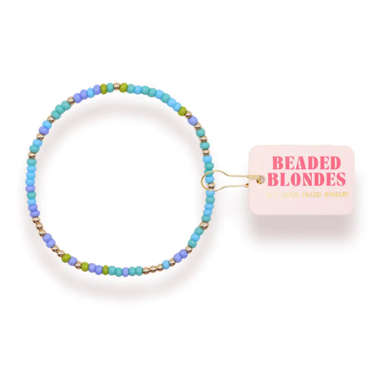 Blue & Green Sprinkle BB Standard Anklet