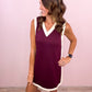 Carrie Burgundy Accent Dress