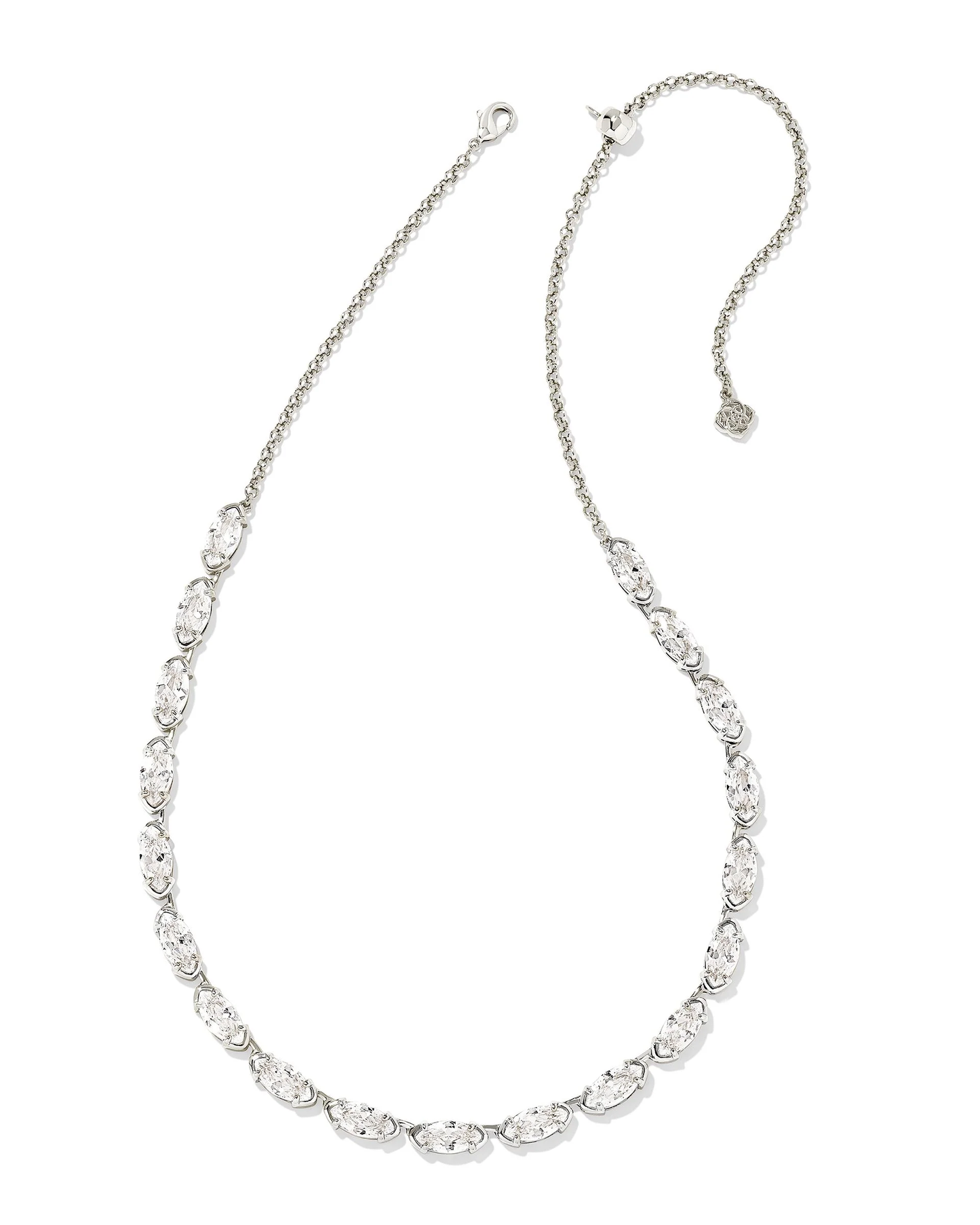 Genevieve Strand Necklace Rhodium Metal