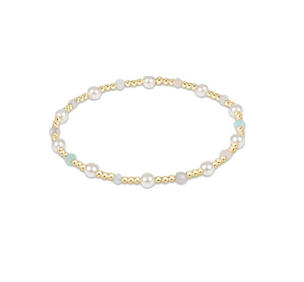 PEARL SINCERITY PATTERN 4MM BEAD BRACELET - HOT MESS SS25