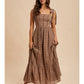 Brownie Tartan Cotton Maxi Dress